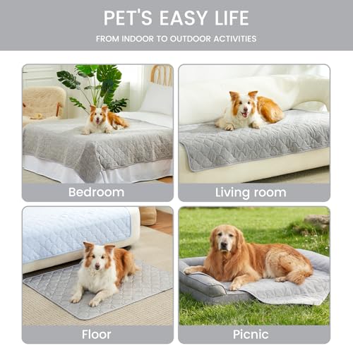 Cozy Bliss Deluxe Leakproof Cooling Blanket for Large Dogs Q-Max 0.5, Soft & Durable Washable Pet Cooling Mat for Hot Weat...
