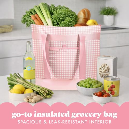 Fit & Fresh Insulated Grocery Tote Bag – Large Reusable Thermal Cooler Bag for Shopping, Food Delivery & Catering – Premiu...