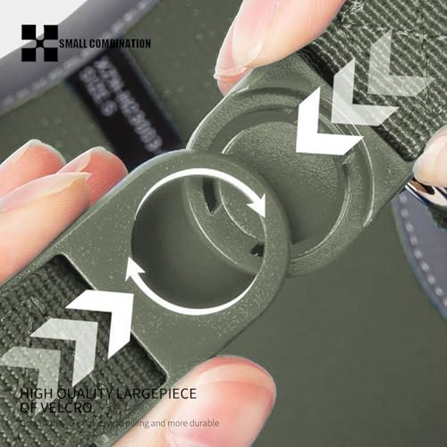 SMALL COMBINATION Adjustable Dog Harness with Leash Set, Reflective Padded,Matching Lead Rope (Army Green, XS)