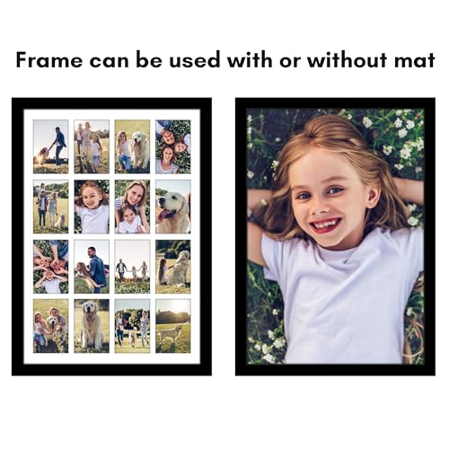 Americanflat 4x6 Collage Picture Frame with Polished Plexiglass - Multi Picture Frames Fit Sixteen 4x6 Photos or Use as On...