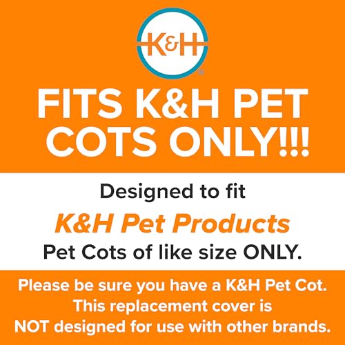 K&H Pet Products Dog Cot Replacement Cover, Designed to fit K&H Medium Pet Cots (Sold Separately), Indoor Outdoor, Breatha...