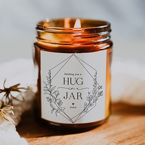 ThreeKin Warm Hugs Scented Candles for Home, Natural Soy Wax, Relaxing Aromatherapy Gifts, Essential Oils Scented, Long-La...