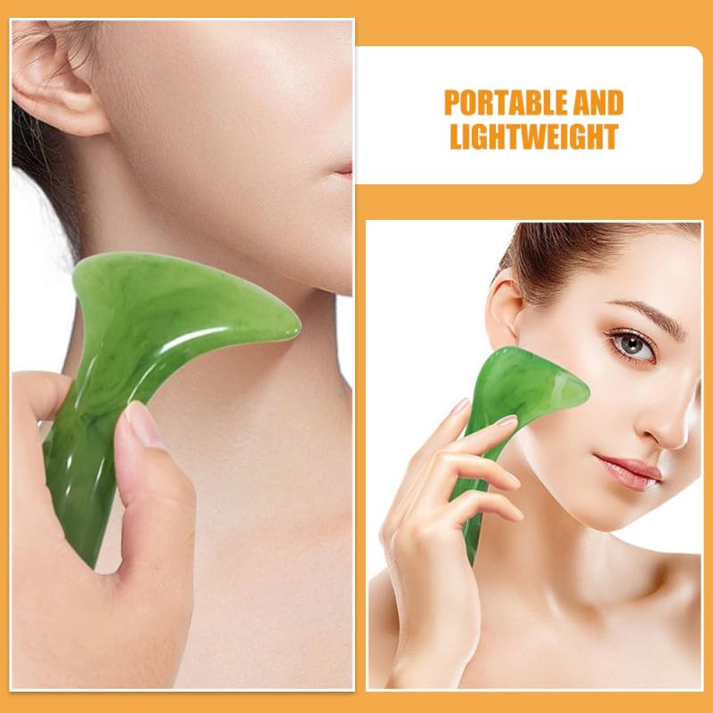 Nolitoy 2Pcs Resin Gua Sha Scrape Shovel Set for Full Body Use Curved Edge Massage Tool for Meridian Health in Assorted Co...