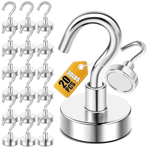 DIYMAG Magnetic Hooks, 30lbs+ Magnet Hook 2026 Cruise Cabin Ship Essentials Heavy Duty Strong Magnets Refrigerator Fridge ...