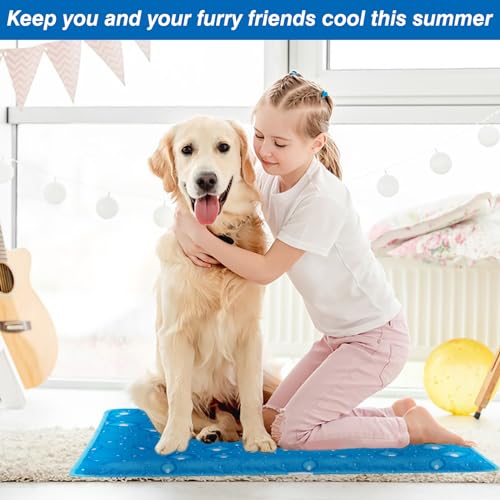 aingycy Dog Cooling Mat Water Injection Pet Cool Pads Dogs & Cats Pet Cooling Blanket for Outdoor Car Seats Beds