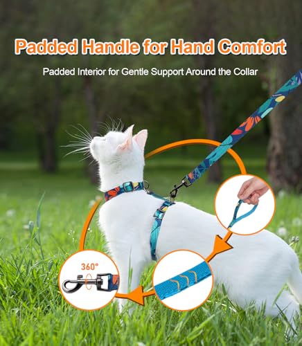 Halypet Cat Harness and Leash Set, Escape Proof [3 in 1 Adjustable & Lightweight] Cat Harness, Comfortable Soft Kitten Har...