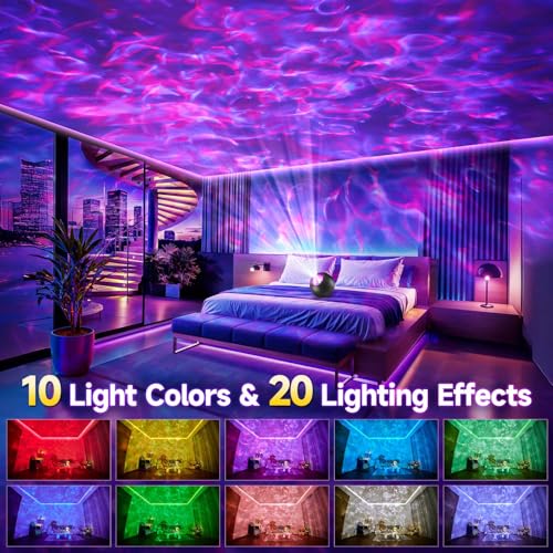 Galaxy Projector for Bedroom Mothers Day Gifts Birthday Gifts for Teen Boy Gifts, LED Galaxy Light Projector, 15White Nois...