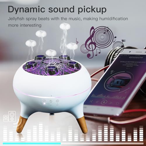 BLOIMP Essential Oil Diffuser 250ML,Jellyfish Diffuser Air Humidifiers Sound Pickup Ultrasonic Aromatherapy Diffuser Remot...