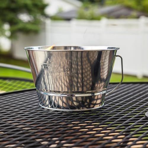 TIKI Citronella Candle 28-Ounce – Triple Wick Metal Bucket with Lid (Silver) – Long-Lasting Outdoor Candle for Patio, Dec...