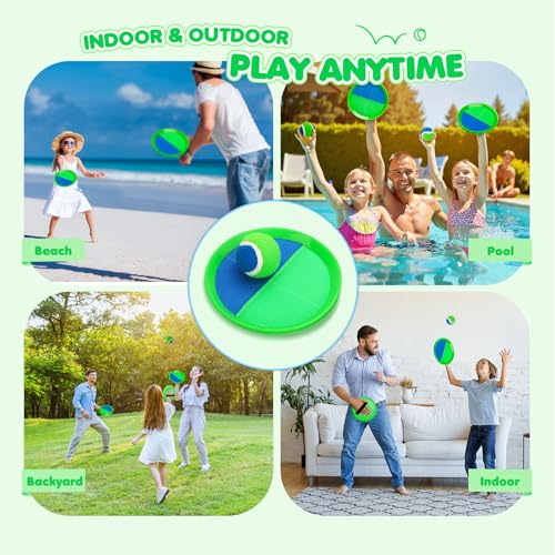 Toss and Catch Ball Set Upgraded - Kids Toys Beach Toys Baseball Games - Sturdy & Water-Resistant Great for Outdoor Pool Y...