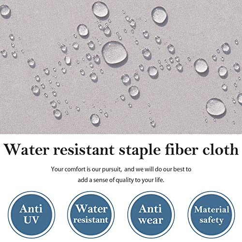 VIXLON 14Pcs Patio Cushion Covers Replacement Splashproof UV-Resistant Inelastic Covers with Zippers, Max Compatible 25.6x...