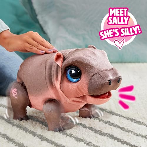 FurReal Sally The Silly Hippo, 9 Inch Interactive Plush, Kids Toys for Ages 4 Up by Just Play, Kids Toys for Ages 4 Up by ...