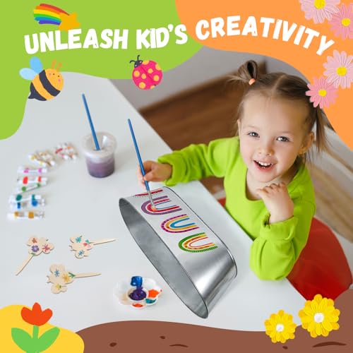 PLANTMEW Paint & Plant Flower Growing Kit for Kids - Fun Kids Gardening Set - Unique Birthday, Crafts & Arts, Gardening Gi...
