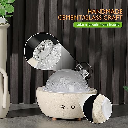 Essential Oil Aromatherapy Diffuser for Home Bedroom Large Room Glass Stone Ultrasonic Air Scent Mist Aroma Diffuser 200ML...