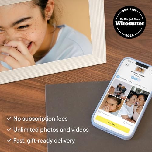 Aura Digital Picture Frame - 10.1" HD Display | Wirecutter's Best Digital Frame | Text Photos Directly to Your Frame from ...