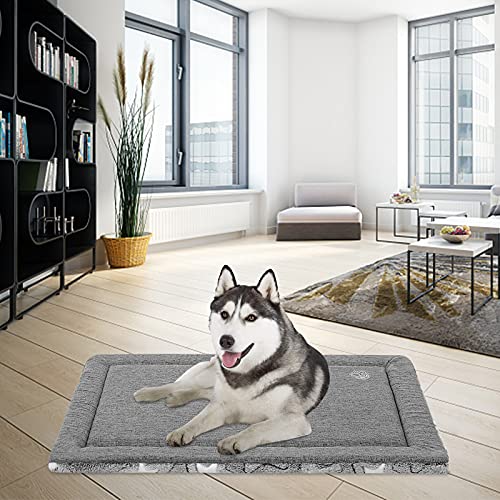 EMPSIGN Dog Crate Pad - Reversible Kennel Mat (Cool & Warm), Machine Washable, Cozy Star Pattern Sleeping Pad for Small Me...