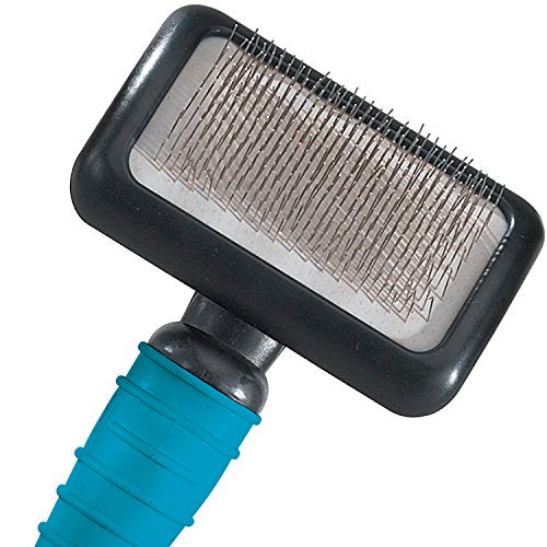 Master Grooming Tools Ergonomic Slicker Brushes — Molded Brushes for Grooming Dogs - Medium, 4" x 2½", Black
