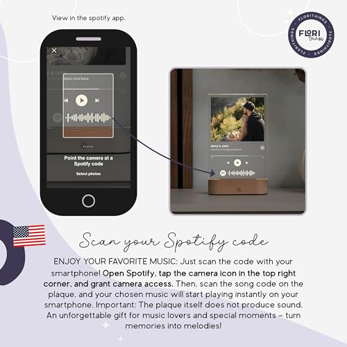 Custom Music Plaque - Personalized Acrylic Song Plaque/Glass Album Cover/Present for Girlfriend - Customized Music Sign - ...