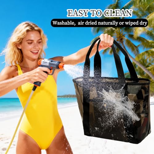 Fammart Clear Bag for Stadium Events, 12x6x12 Jelly Tote Bag for Women with Zipper for Beach Sports Concerts Work