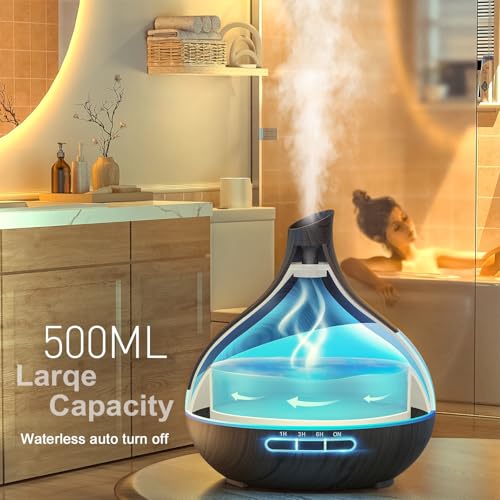 HJTHJT 500ML Essential Oil Diffuser: Aroma Diffuser with Remote Control for Hotel Spa Yoga Room - Humidifiers for Bedroom ...