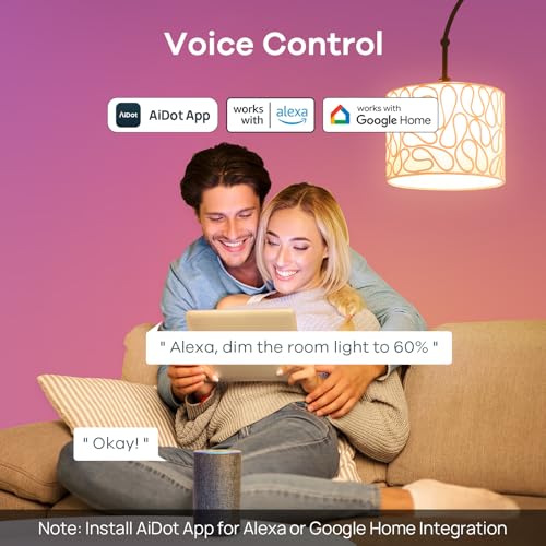 Linkind Smart Light Bulbs, Smart Bulb That Work with Alexa & Google Home, LED Light Bulbs Color Changing, 104 Preset Scen...