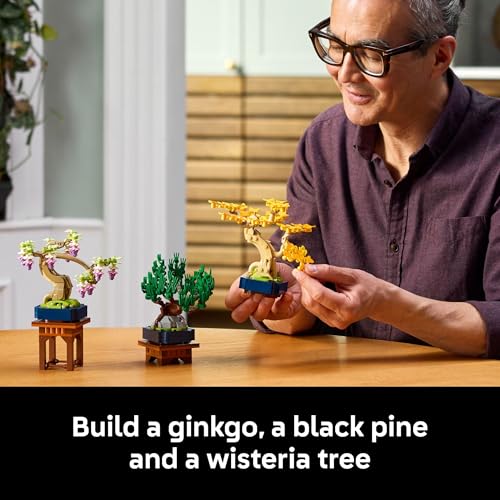LEGO Botanicals Mini Bonsai Trees Building Set - Artificial Bonsai Tree Building Blocks for Adults, Ages 18+ - Gift for Bi...