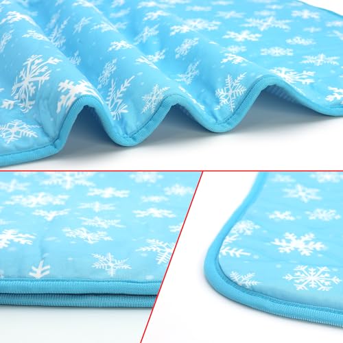 NACOCO Summer Pet Cooling Mat - Cat Dog Cushion Pad Sleeping Cool Snowflake Comfortable Soft for Pets Kids and Adults (Blu...