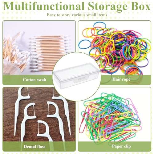 3 Pcs Cotton Swab Holder for Travel Portable Small Dental Floss Containers Floss Picks Case Storage Boxes with Lid Plastic...