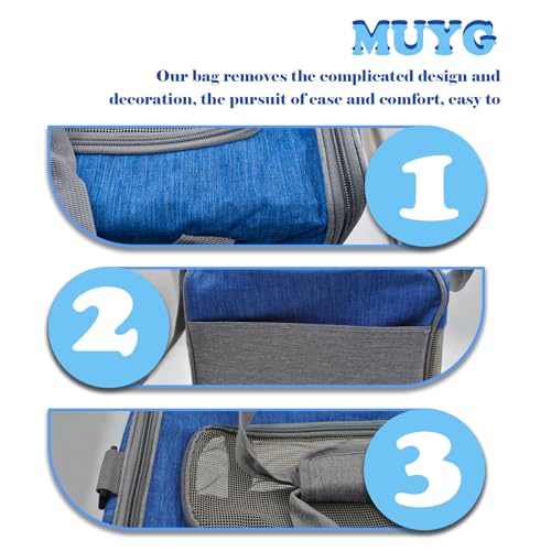 MUYG Soft Sided Pet Carrier for Cat,Airline Approved Cat Carriers Collapsible Portable Kitten Travel Crate Breathable Vent...