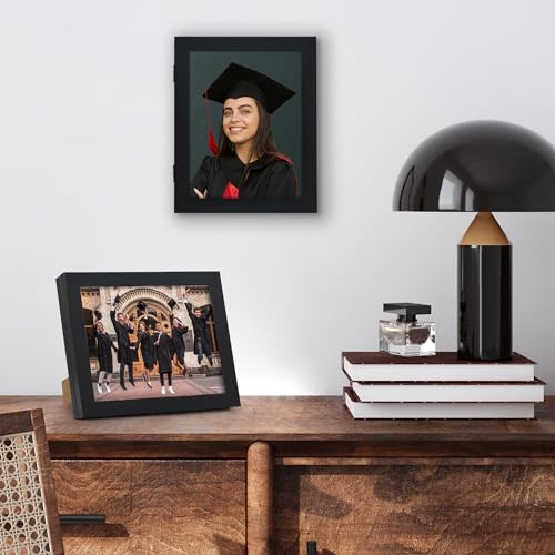 Americanflat 8x10 Picture Frame with Storage - Quick Change Storage Frames with Shatter-Resistant Glass - Holds 35 Photos...