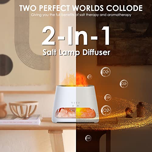 SALKING 2-in-1 Himalayan Salt Lamp & Ultrasonic Essential Oil Diffuser, Aromatherapy Diffuser Cool Mist Humidifier, Origin...