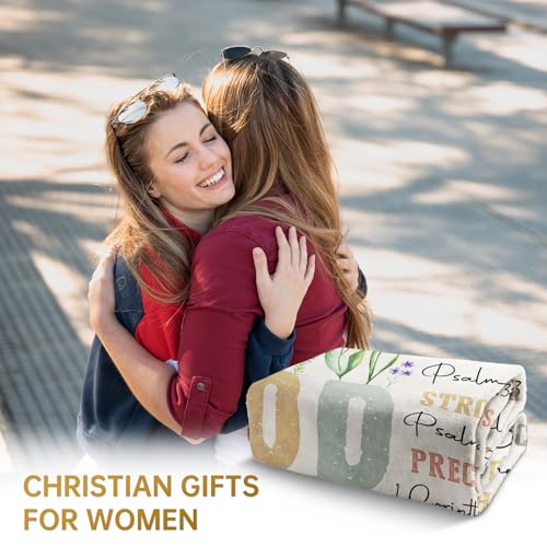 SteadStyle Christian Gifts for Women Birthday - Inspirational Floral Throw, Religious Birthday Gift for Women, Christian B...