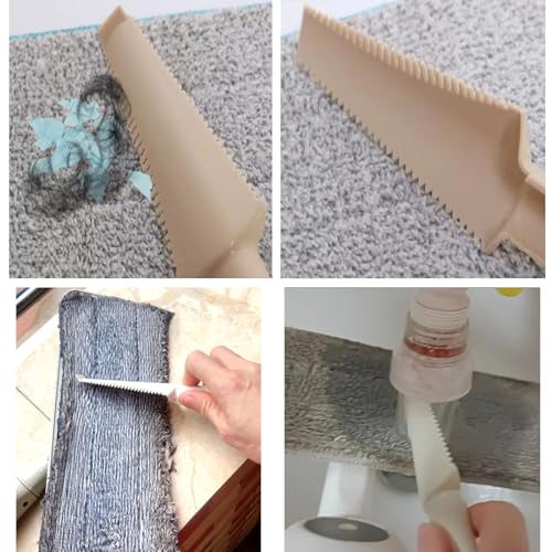 NentMent 5 Pack Flat Mop Cleaning Scraper Microfiber Pads Brush Cleaner Heavy Duty Hair Removal Tool Attachment for Wet Dr...