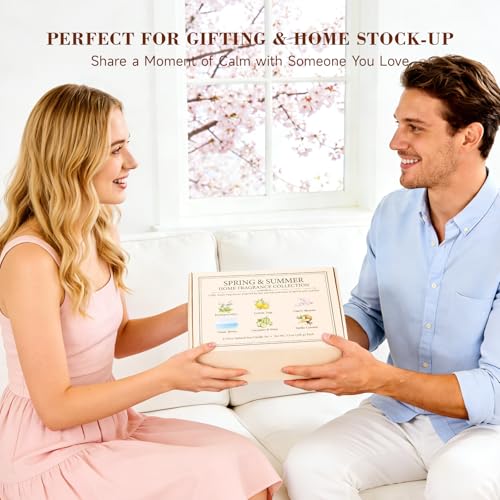 Spring Summer Scented Candles Set, Soy Candles for Home, 6 Pack Candle Gift Set - Gifts for Women Mother's Day, Aromathera...
