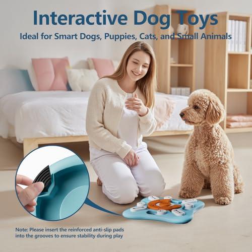 FOXMM Interactive Dog Treat Puzzle Toys for IQ Training & Mental Stimulating,Fun Slow Feeder,Large Medium Small Dogs Enric...