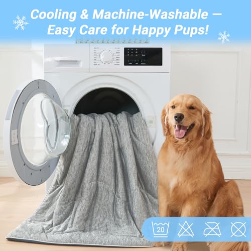 Cooling Blanket for Dogs, Dog Blankets for Large Dogs, Q-MAX > 0.5 Cold Washable Dog Blanket, Soft Durable Self Cooling Ca...