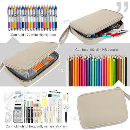 Zannaki Big Capacity Storage Pouch Marker Pen Pencil Case Simple Stationery Bag Box Art Tool & Sketch Storage Boxes for Bu...