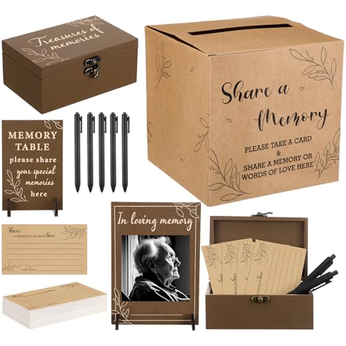 Gilprop Share a Memory Cards Set for Celebration of Life Decoration Memorial Cards for Funeral Share a Memory Keepsake Dec...