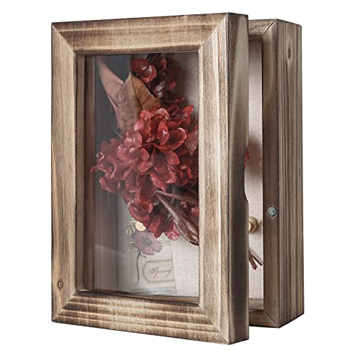 Freezing point Shadow Box Frame 5x7 Shadow Box Display Case Cabinet Picture Frame with Linen Back Memorabilia Awards Medal...