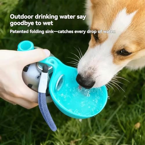 Portable Dog Water Ball, Foldable Pet Water Bottle – Portable, Leak-Proof & Perfect for Travel, 304 Stainless Steel Large-...