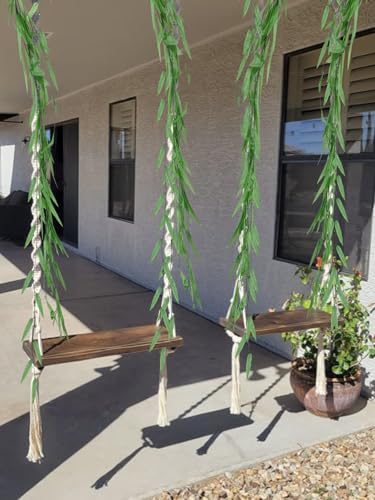HONVONTU 200 Strands 1200FT Fake Ivy Leaves Artificial Ivy Greenery Garland Faux Willow Vines Silk Hanging Plants Home Aes...