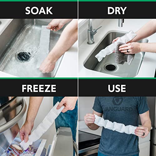 Cooling Bandana+6 Inserts ICE WRAPTOR:Just Add Water & Freeze. Cools Neck, Head, Joints. Portable Ice Therapy for Pain Rel...