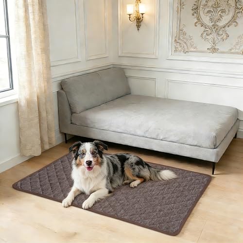CHVOULTO Cooling Mat for Dogs: Waterproof Pet Cooling Mat for Crate Kennel, Summer Indoor Dog Cooling Pad for Floor and So...