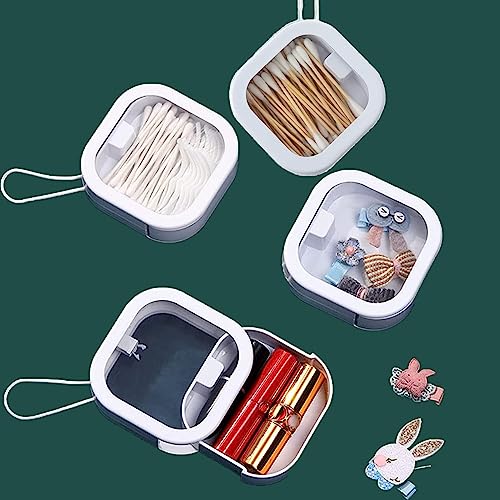 ESEHGS Hair Tie Organizer,Portable Travel Qtip Holder,Bathroom Storage Organizer Qtip Dispenser Cotton Swabs Dispenser Kid...
