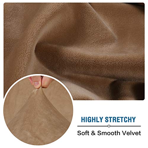 H.VERSAILTEX Velvet Stretch Couch Cushion Cover Plush Cushion Slipcover for Chair Loveseat Sofa Cushion Furniture Protecto...