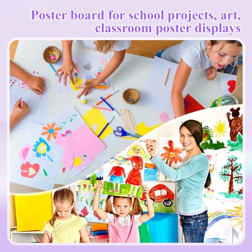 Joyberg 18Pack Poster Board, 11in x 14in White Poster Boards, Posterboard, Poster Board Paper for Crafts, DIY, Drawing