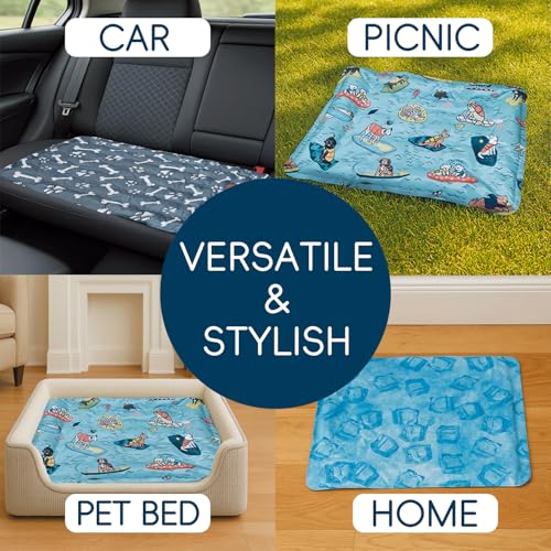 Cooling Pad for Large Dog,Instant Pet Cool Mat,Comfortable Cool Pet Mat for Cat.Portable Dog Bed for Summer. Suitable for ...