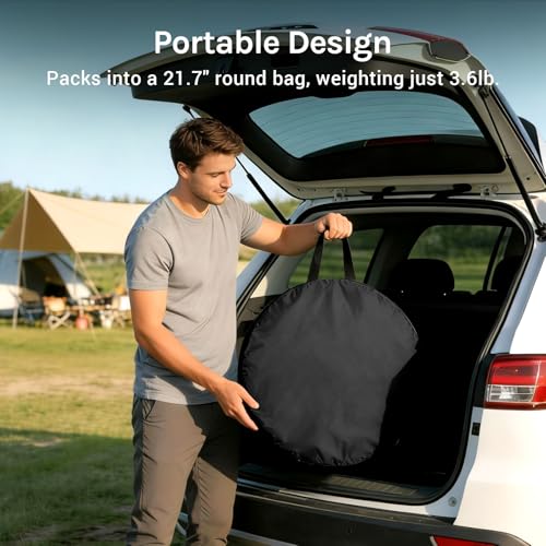 Wolfwise Pop Up Shower Tent for Camping, Portable Instant Changing Tent with Ventilation Window & Carry Bag, Privacy Bathr...