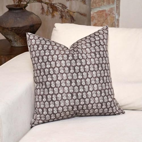 DOMVITUS 18x18 Pillow Cover, Floral Pillow Covers, Couch Pillows for Living Room, Decorative Farmhouse Accent Print Throw ...