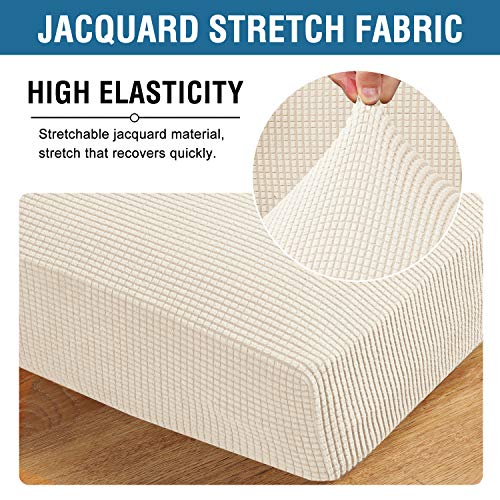 H.VERSAILTEX Super Stretch Individual Seat Cushion Cover Sofa Covers Couch Cushion Covers Slipcover Sets Thick Jacquard Te...